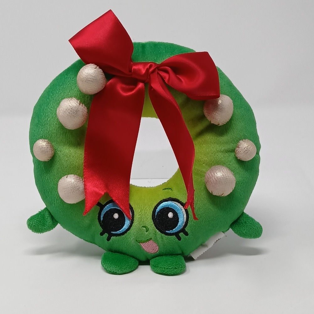 Shopkins Holly Wreath Plush Rare Vintage Stuffed Animal Christmas